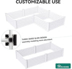 YITAHOME 48x48x24 in Plastic Raised Garden Bed with Growth Grid, Large Outdoor Vinyl Planter Box for Plants, Vegetables, and Flowers, Easy Installation, White