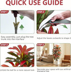 Artificial Red Dracaena Tree - 6FT Tall Fake Plants with White Tall Planter - Artificial Plants Indoor Floor Plant in Pot - Large Tropical Fake Yucca Potted Tree for Home Office Living Room Decor