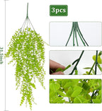Fake Hanging Plants Faux Vine Leaves Artificial Green Eucalyptus Plants Fake Hanging Eucalyptus Leaf Plant Decorate Indoors Outdoors Decor of Living Room Kitchen Yard Garden Bedroom Wall(Light Green)