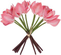 SUPVOX 12pcs Pink Artificial Orchid Stems Faux Cymbidium Bouquet Small Artificial Flower Plants for Indoor Home Office Living Room Decor