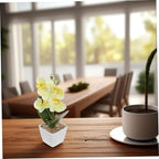 Faux Orchid Flowers for Home Real Touch Artificial Orchid Plants in Pot Low Maintenance Centerpiece for Office and Living Room Elegant Table Arrangement