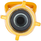 Melnor 65171AMZ Lever Flow Through Valve Connector Bundle, 1 Count (Pack of 2), Yellow, Black, Grey