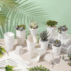 Ziliny 100 Pcs Self Watering Pots Self Watering Planters for Indoor Planters Plastic Garden Flower Pots with Level Indicator Vents for Herbs (3 Inch)