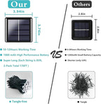 4 Pack Solar String Lights for Outside, 170 FT 480 LED Solar Twinkle Light Outdoor with 8 Modes & Memory Function, Super Long Waterproof Chrismas Lights for Xmas Tree Party Decorations (Cool White)