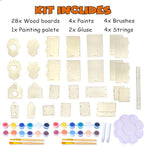 hapray 4 Pack Bird House Crafts for Kids Ages 5-8 8-12, Buildable DIY Birdhouse Kit for Children to Build, Summer Arts and Craft Projects with Paint, 3+ Boy Girl Gift for Halloween Christmas