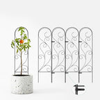 Zhongma 4 Pack 32" Metal Plant Trellis for Potted Plants Climbing,Indoor and Outdoor Fence Plant Support Trellis for Flower and Vagetable