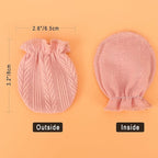BQUBO Baby Turban Hats and Mittens Set Newborn Infant Hospital Hats Caps with Bows for Baby Boys Girls 0-12 Months