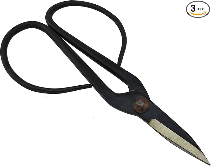 BambooMN Brand - 7.25" Black Bonsai Shear - 3 Shears