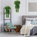 Hanging Fake Plants,4 Pcs Faux Eucalyptus Leaf Greenery Vine Plant Faux Plants Fake Ivy Room Decor Home Garden Wedding Party Indoor Outdoor Decorations (Vine)