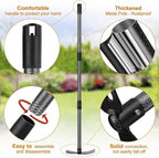 Garden Hoe Tool, 2-in-1 Heavy Duty Dual-Head Weeding Tool, 45" Adjustable Long Handle Cultivator for Weeding, Tilling, Lawn Yard Flower Bed Gardening Tool