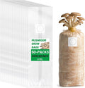 GREANER 50 Packs Mushroom Spawn Bag, 6 Mil Mushroom Growing Bag with 0.2 Micron Filter Breathable, Extra Thick 6"x5"x20" Spawn Bags