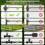 230FT Drip Irrigation Kit with Quick Connect PE Tubing, Automatic Garden Watering Sprinkler System, 2026 Upgraded Water-Saving Design with 3 Adjustable Misting Emitters, Greenhouse & Raised Bed