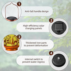 Solar Lanterns Outdoor Waterproof Gifts for Women Grandma Gifts for Mom Deer Garden Decor Solar Hanging Lantern Metal for Patio Yard Festival Pathway Landscape