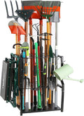 UU-Major Garden Tool Organizer,Yard Tool Rack Heavy Duty,Free Standing for Garage Corner,Garage Organization,Garage Organizers and Storage,Garden Tool Holder for Lawn,Shed,Outdoor,Metal