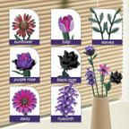 Flower Building Set, Wildflower Bouquet, Artificial Bouquet Flowers Arrangement, Compatible with Lego Botanical Collection for Adults, Dinner Table, Living Room Home Office Decor, Ideal Gift, 614PCS