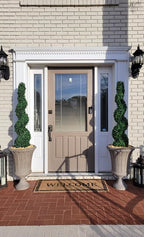 ALL SEASON GREEN 4' Spiral Boxwood Topiary Trees Artificial Outdoor Plants in Plastic Pot Front Porch Plants Set of 2