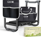CZZXI Garden Kneeler and Seat, Wider and Thicker Kneeling Pad Heavy Duty Gardening Stool with Gardening Tool Pouch and Bag, Garden Bench/Chair Gifts for Women, Seniors