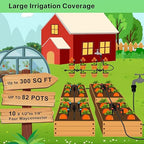 Drip Irrigation System Kit – 2026 New Quick-Connect Garden Watering System with 46FT 1/2'' Tubing Automatic Watering & Misting System for Greenhouses,Yards,Lawns,Gardens, Raised Beds