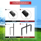 EXCMARK Shepherd Hook 32 inch 1/2 inch Thick Use at Weddings, Hanging Solar Lights, Lanterns, Bird Feeders, Metal Hanger Hook (Bronze,32inch) U.S. Patent.