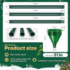 51" Christmas Tree Watering Funnel with Hose of Plastic Longer Christmas Tree Watering Device, Xmas Plant Watering Tool for Indoor Plants Spill-Free, Adjustable 3-Section Design