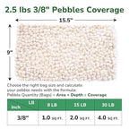 GreatBuddy 2.5-lb Decorative Rocks for Indoor Plants, 3/8" White Pebbles, Small Rocks for Potted Plants, Succulent, Vases, Aquariums, Fish Tanks, Garden Landscaping, Natural Polished
