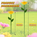 Mellbree Bee Watering Station, 6-Pack Metal Flower Bee Bath for Garden – Attract Butterflies & Pollinators – Colorful Outdoor Gardening Stakes for Yard, Patio, Butterfly Garden, Gardening Essentials