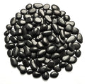 River Rocks 5 Lb, Pebbles for Indoor Plants 0.8"-1.5", Black Rocks for Outdoor Landscaping, Decorative Stones Vase Filler, Fish Tank, Fountain, Succulents, Flower Bed, Black