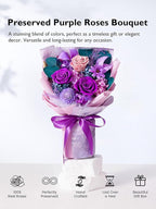 Eterfield Flowers for Delivery Prime, Mother's Day Forever Flowers Bouquet, Preserved Roses and Purple Flowers Birthday Gifts for Her Women Wife Mom Grandma Anniversary Valentines Day Christmas