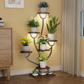 Plant Stand Indoor with Grow Lights - 44.2" Tall Plant Shelf, Lighted Corner Plant Stands for Indoor Growing, 7 Tiered Metal & Wood Plant Holder Display Shelves for Living Room, Patent Design - C4