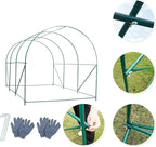 Walk-in Greenhouse, 12x7x7 FT Heavy Duty Tunnel Green House for Outdoors, Portable Green Houses for Outside, Winter Hot House with Metal Frame & Roll-up Zipper Door Screen Windows