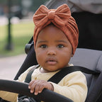 BQUBO Baby Turban Hats and Mittens Set Newborn Infant Hospital Hats Caps with Bows for Baby Boys Girls 0-12 Months