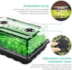 Seed Starter Tray with Grow Light, 192-Cell Seed Starter Kit, Seedling Starter Trays with Humidity Domes, Automatic Timer, Adjustable Light Indoor Gardening Plant Germination Trays