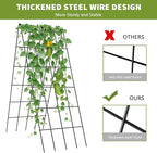 Cucumber Trellis 2 Pack, Foldable A-Frame Garden Trellis for Raised Bed Garden Grow Support with Plant Support Clips, Twist Ties, Plastic Ties, for Cucumber,Tomato, Climbing Plants and Flowers
