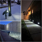 GKGG Solar Lights Outdoor Waterproof IP65, Solar Powered 76 LED 3 Lighting Modes Solar Spot Lights Outdoor for Yard Garden Landscape Pathway (White, 6 Pack)