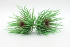 Mini Small Artificial Air Plants, Look Real Succulants Plant Faux Greenery Bromeliads for Garden Home Office Decoration (Green and Red)