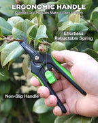 WORKPRO 6-Inch Pruning Shears, Sharp Gardening Scissors for Precise Cuts, High-Carbon Steel Plant shears with and Safety Lock, Garden Clippers for Cutting Flowers, Trimming Plants, Picking Fruits