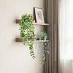 2 Packs Fake Potted Plants Artificial Hanging Plant with Black Pot Faux Hanging Potted Flowers Faux Pathos Vine Plant - Ideal for Shelf Decor Home Office Indoor Decoration (Eucalyptus + Dutch bean)