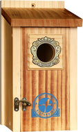 SISTERBIRD Preminum Bluebird Houses for Outside, Wooden Bluebird House, Birdhouses for Outdoors Courtyard, Festival Bird Nesting, Assembly Bird Box, Bluebird House (Assembly Completed)