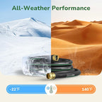 GreatBuddy Garden Hose 25ft, 5/8" Water Hose Heavy Duty, Flexible, Lightweight Hybrid Hose, Burst 600 PSI with Solid Brass Male to Female Fittings Leakproof Hose for Backyard, Garden