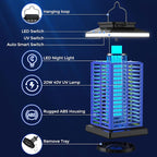 Bug Zapper Outdoor, Mosquito Zapper 2 in 1 Portable & Rechargeable Bug Zapper Outdoor with 5000mAh Battery & LED Night Light, 4000V Electric Fly Zapper for Outside,Patio,Backyard,Garden Blue