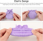 BQUBO Baby Turban Hats and Mittens Set Newborn Infant Hospital Hats Caps with Bows for Baby Boys Girls 0-12 Months