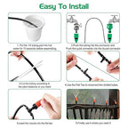 MIXC Irrigation System Greenhouse Watering Systems 1/4 INCH 50FT DIY Auto Drip Irrigation Kit Garden Accessories Automatic Irrigation Equipment for Plants/Lawn