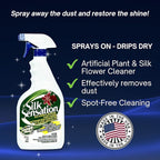 Bundle of Sparkle Plenty Chandelier Cleaner Drip Dry Spray No Wipe & Silk Plant Cleaner Spray No Wipe - Dust Cleaning Supplies for Fake Plant, Artificial Flower, Shower Glass or Window Screen (32 oz)