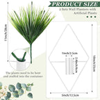 Canlierr 2 Pieces White Wall Decor Hanging Planters with Artificial Plants Metal Hanging Vase Indoor Plants Holder Modern Geometric Wall Art for Bathroom Bedroom Living Room Decor(Aquatic Plant)