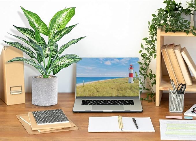 2pcs 16" Fake Plants Artificial Plants Tropical Faux Plants Indoor for Bathroom Kitchen Office Home Sage Green Decor