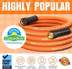 Garden Hose 25 ft x 5/8", NON-EXPANDING Flexible Water Hose, Kink Resistant Lightweight Hybrid Hose, Leakproof Yard Hose with Male to Female Fittings