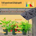 Indoor Greenhouse with Grow Light and Shelves - 4 Tier Plant Stand with Grow Light, Zippered PVC Cover and 3 Dimmable 1.8FT 60W Grow Lights with Timer, 30" L X 14" W X 59" H, Black