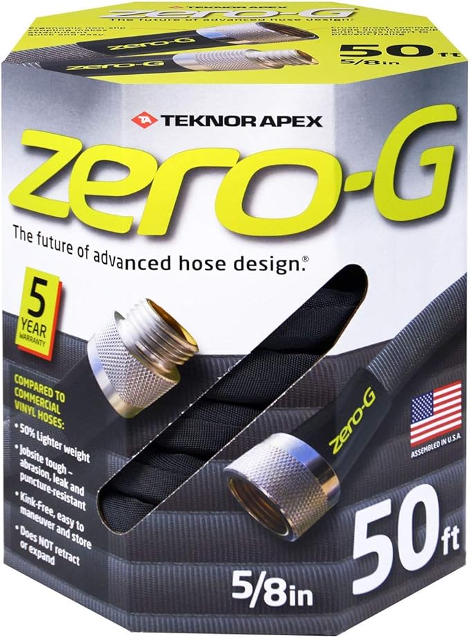 New zero-G 4001-50 Lightweight, Ultra Flexible, Durable, Kink-Free Garden Hose, 5/8-Inch by 50-Feet
