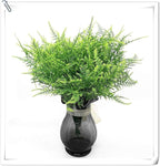 PASYOU Artificial Shrubs, Plastic Plants Fake Bushes Grass Greenery Leaves Shrub Bush Home Garden Indoor Outdoor Verandah Wedding Party DIY Table Arrangement Decoration Planting Filler 4 Bundles