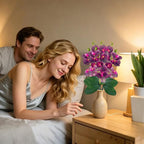 Fake Flowers, Elegant Realistic Design, PP, Orchid Decor Vase, Silk Bloom Arrangement, Long-Lasting, for Home, Bedroom, Bathroom, Living Room, Office